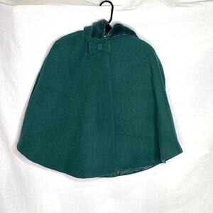 Patachou Girls Green Hooded Cape Size 12Y New